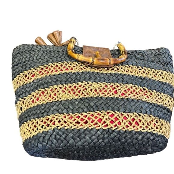 Caribbean Joe Straw Market Beach Tote Bag - Picture 4 of 13